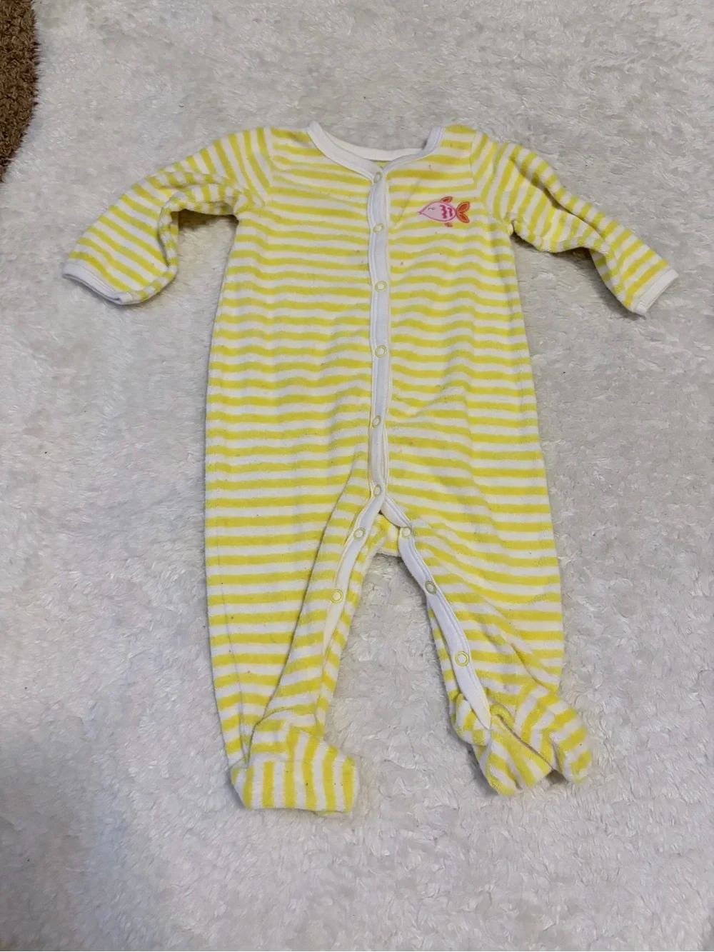 Carters Yellow & Turquoise Bodysuit & Coverall 3-Piece Bundle size 6-9 months